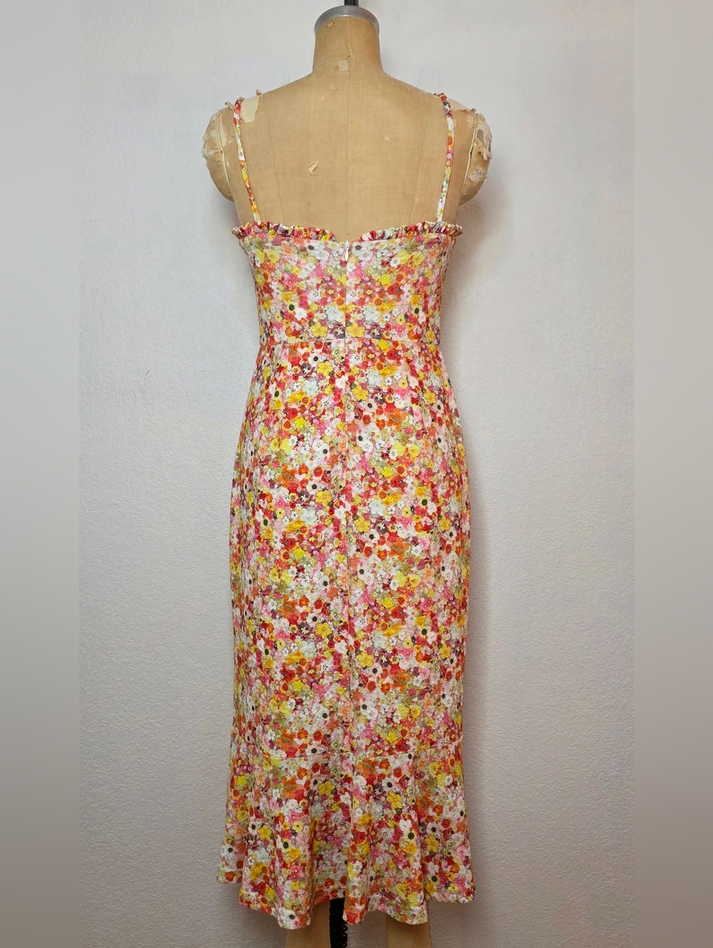 NWT Anthropologie Hutch Pink Colorful Floral Selene Bustier Midi Dress - Picture 11 of 14